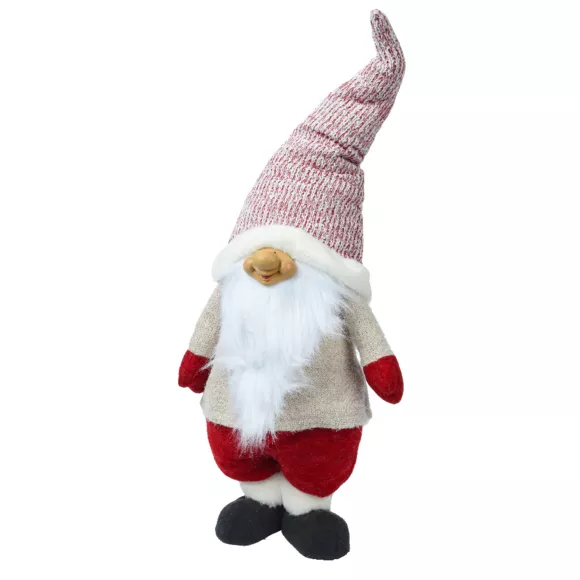 Handgemaakte Kerst kabouter (H85 cm) Lachend en witte baard
