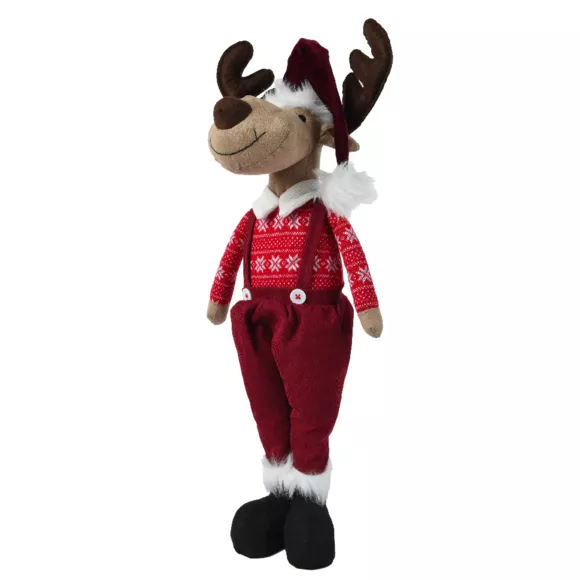 Renne de Noël (H60 cm) Mister Bavarois costume Rouge