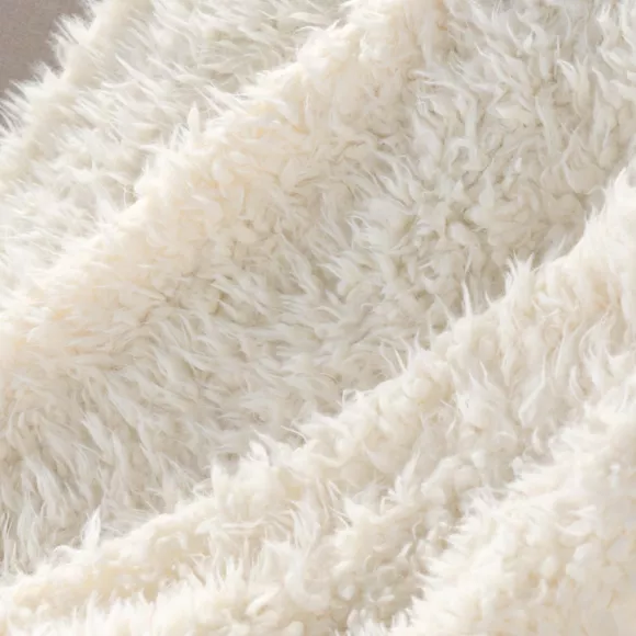 Plaid fausse fourrure (125 x 150 cm) Mouton Ecru