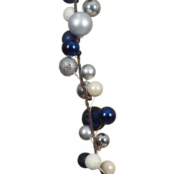 Guirnalda de Navidad (180 cm) Bolas de Navidad Azul noche