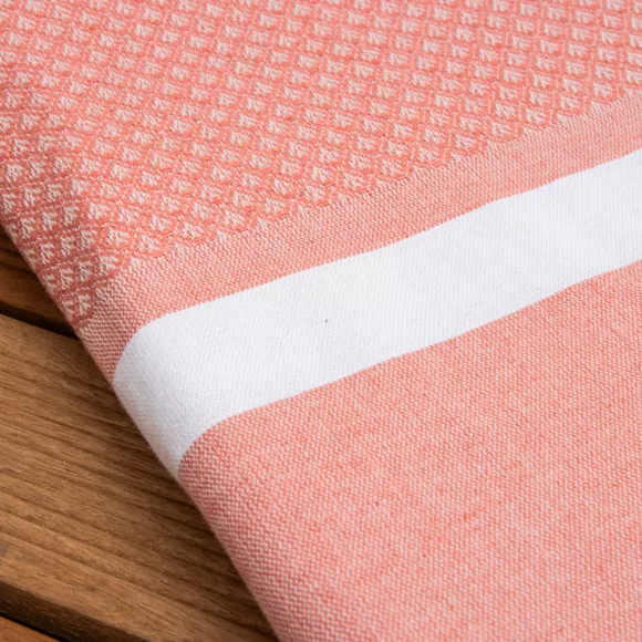Fouta en algodón reciclado (100 x 200 cm) Selma Coral