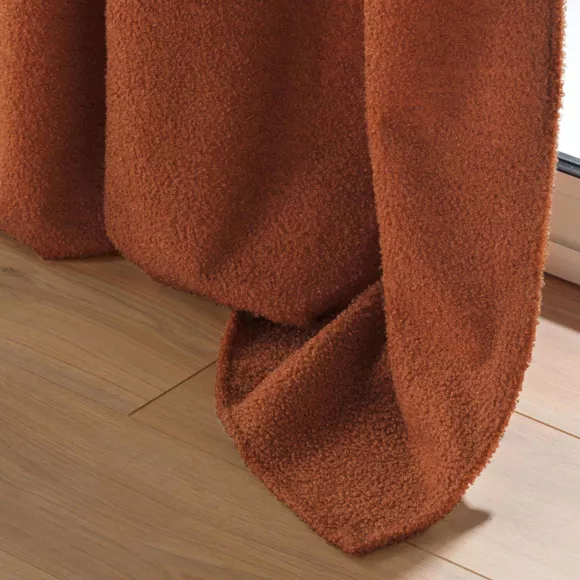 Cortina con rizos (140 x 240 cm) Wooly Terracota