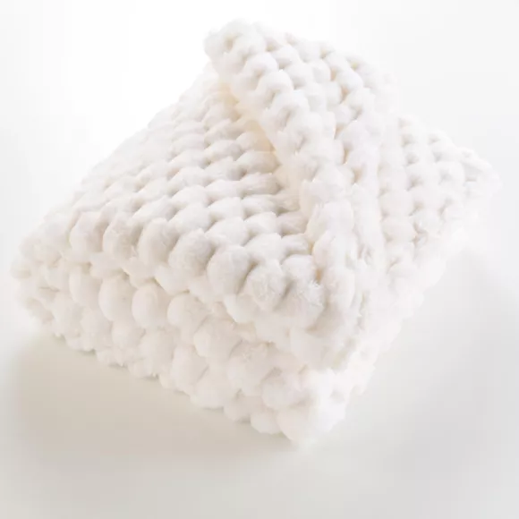 Plaid fausse fourrure (125 x 150 cm) Frosty Ecru