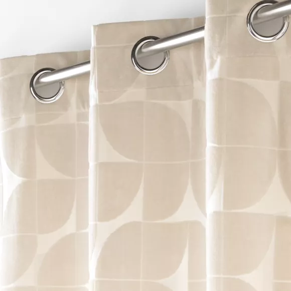 Cortina con ojales terciopelo (135 x 260 cm) Geolia Beige