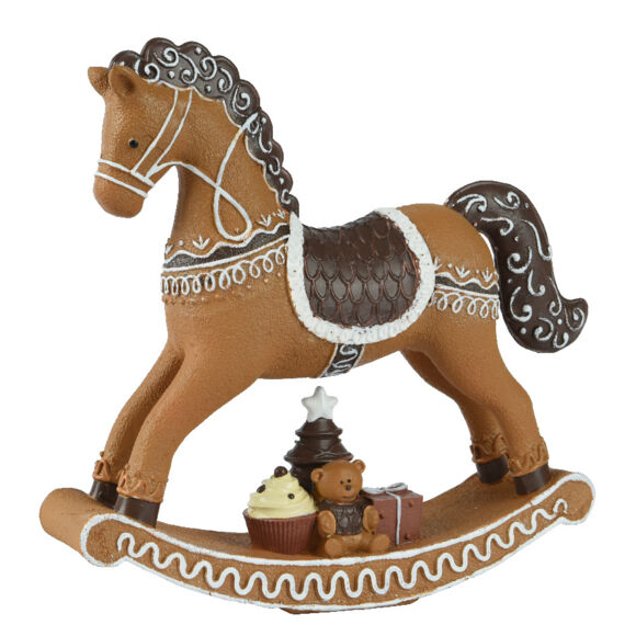 Cheval à bascule (H20 cm) Biscuit Pain d'épices