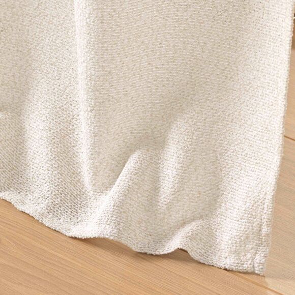 Gordijn met ringen wol effect (140 x 240 cm) Loulaine Beige