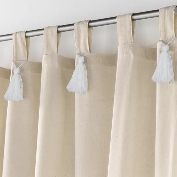 Katoenen gordijn met ringen (140 x 240 cm) Cyrine Beige