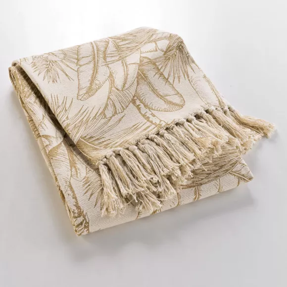 Plaid coton (125 x 150 cm) Dune Jaune