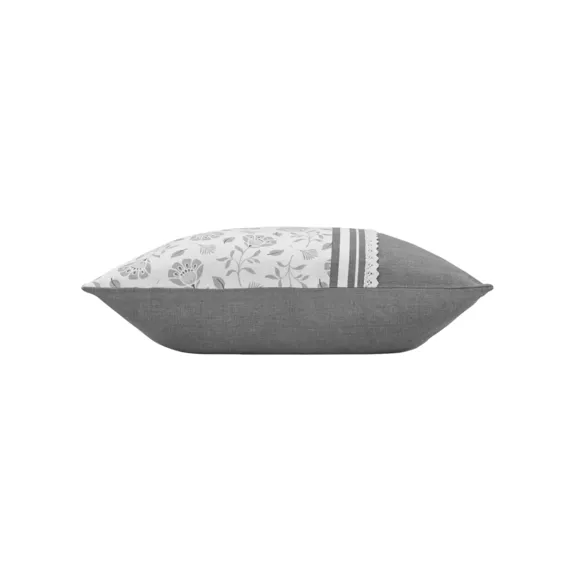 Coussin carré coton (45 x 45 cm) Flavie Gris