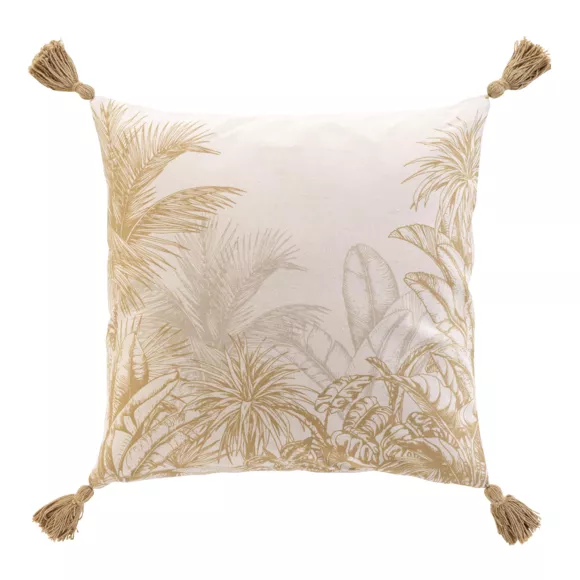 Coussin carré coton (45 x 45 cm) Dune Jaune
