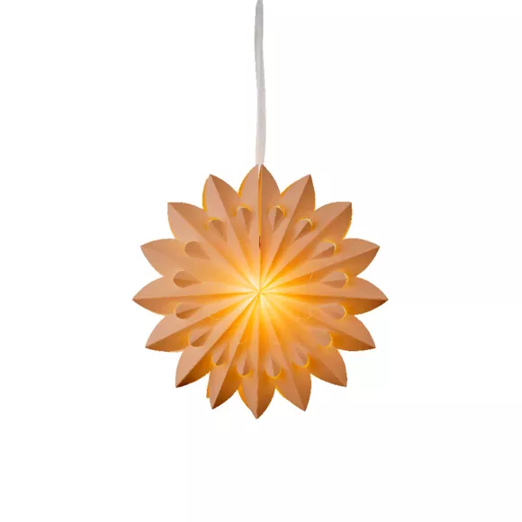Papieren LED hanglamp (D40 cm) Origami Floralia Zand