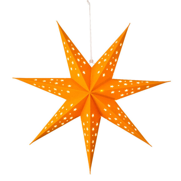 Heldere ster om op te hangen (H40 cm) Origami Stella Amber en warm wit