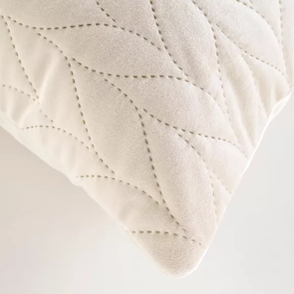 Housse de coussin carrée velours (40 x 40 cm) Daisy Ecru