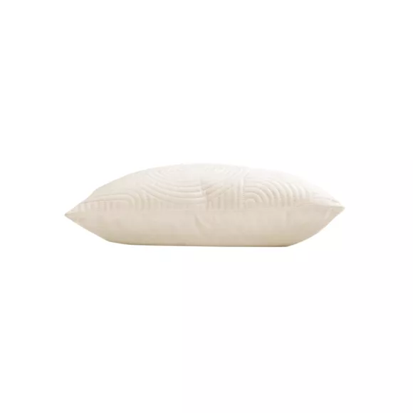 Housse de coussin carrée velours (40 x 40 cm) Circles Ecru