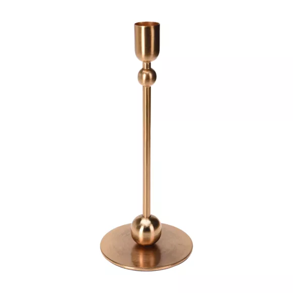 Bougeoir de Noël en métal (H23 cm) Art Déco Doré