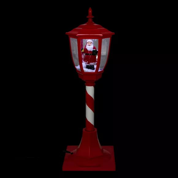 Lampadaire de Noël illuminé (H90 cm) Père Noël Rouge 