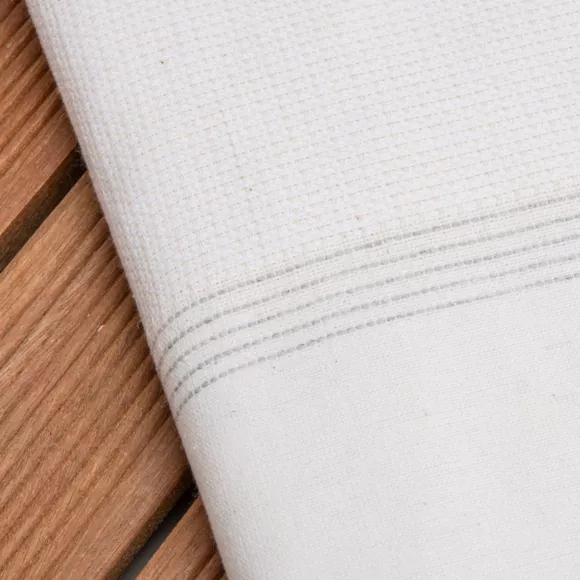 Fouta coton recyclé (100 x 200 cm) Beach Blanche