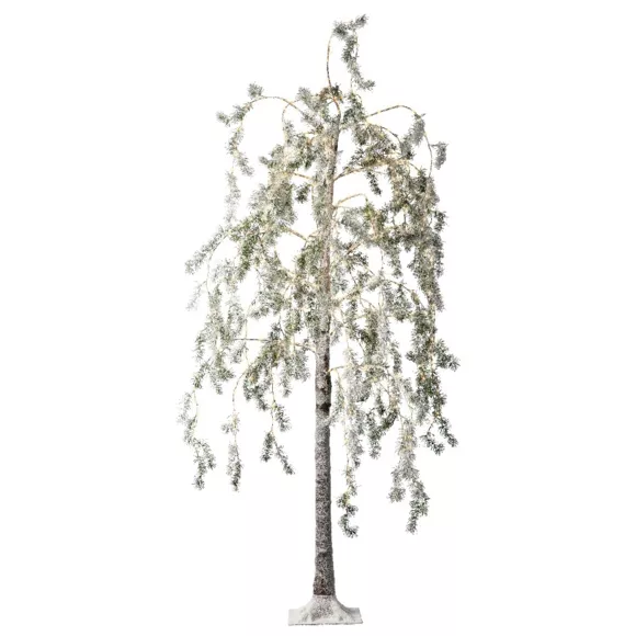 Árbol luminoso 600 LED (H180 cm) Abedul nevado Blanco cálido