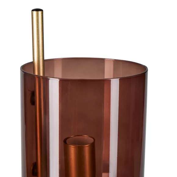 Lámpara de mesa de vidrio (H34 cm) Victoria Marrón