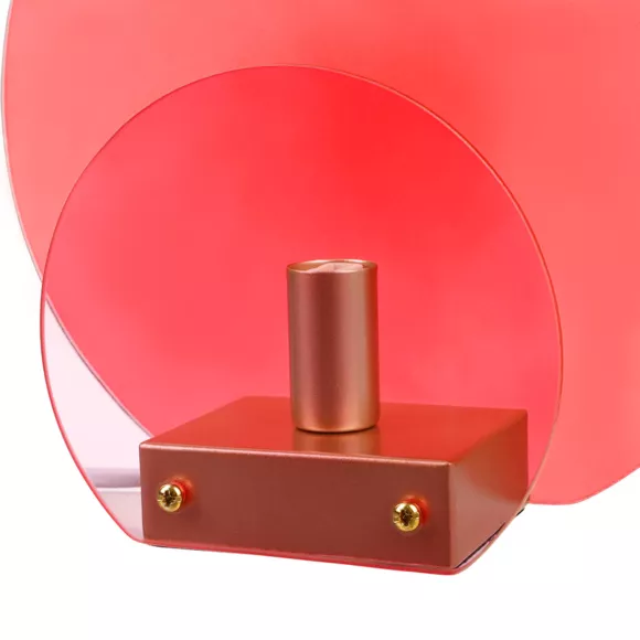 Glas tafellamp (D22 cm) Bowie Roze