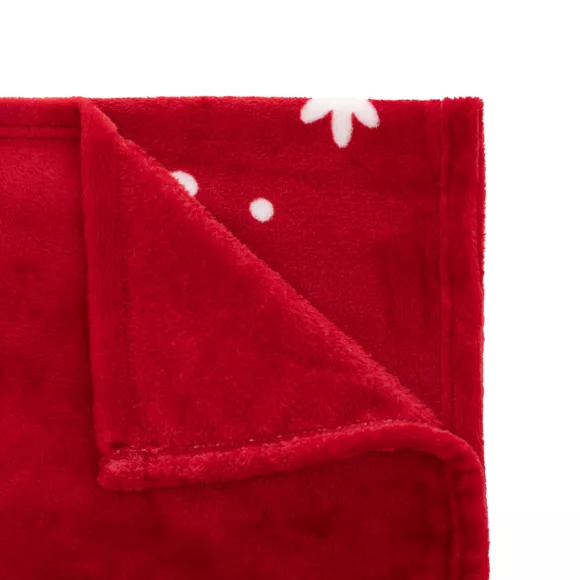 Kerstplaid (130 x 180 cm) Merry Christmas Rood
