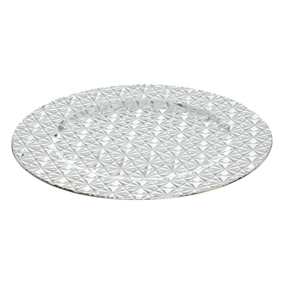 Set van 24 onderzetters (D33 cm) Luxe Zilver