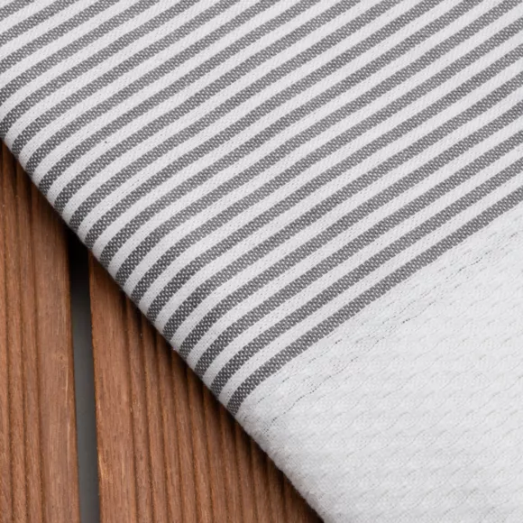 Fouta en algodón reciclado (100 x 200 cm) Océano Blanco