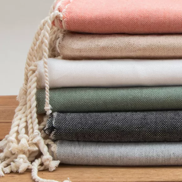 Fouta coton recyclé (100 x 200 cm) Sunshine Beige