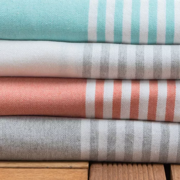 Fouta cotone riciclato (200 x 200 cm) Estate Corallo