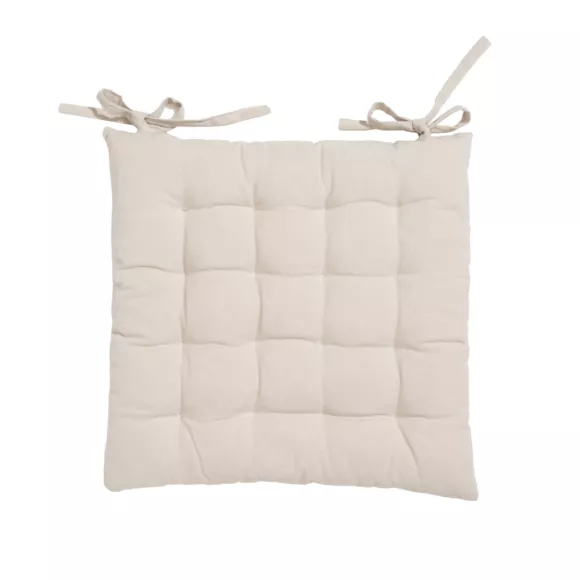 Cojín de silla cuadrado en algodón (40 x 40 cm) Pixel Beige