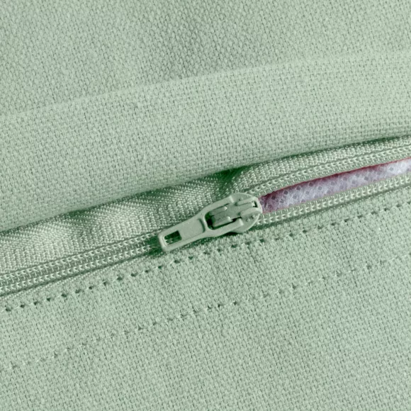 Cuscino quadrato in cotone (45 x 45 cm) Pixel frange Verde menta