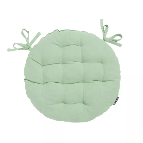 Cuscino rotondo per sedia in cotone (40 cm) Pixel Verde menta