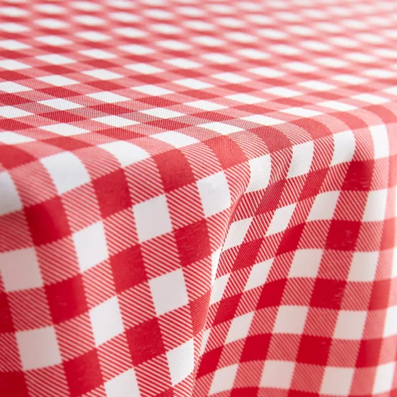 Tafelkleed vierkant vlekbestendig (100 x 100 cm) Elise Vichy rood