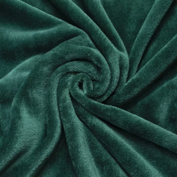 Housse de coussin rectangulaire flanelle (40 x 60 cm) Didou Verte