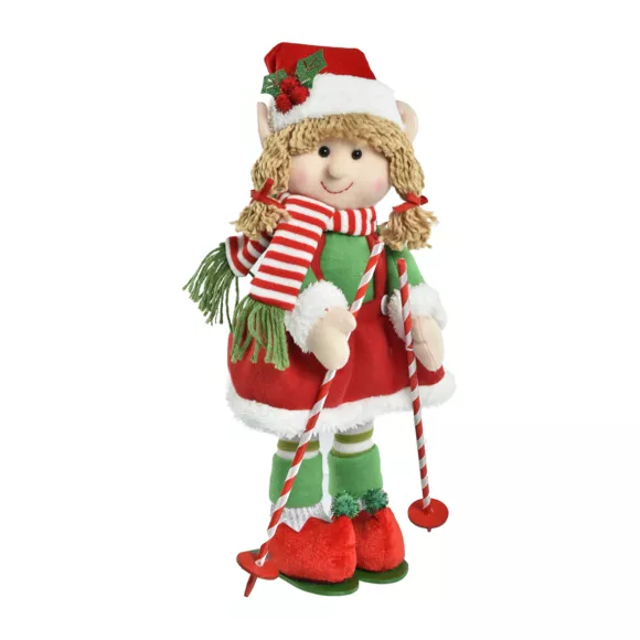 Lutin farceur en ski (H45 cm) Martine Multicolore