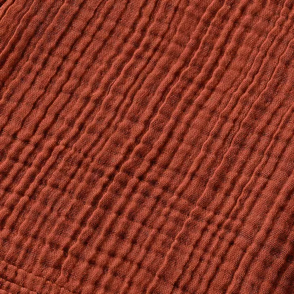 Badetuch aus Baumwoll-Gaze (90 x 150 cm) Gaïa Terrakotta