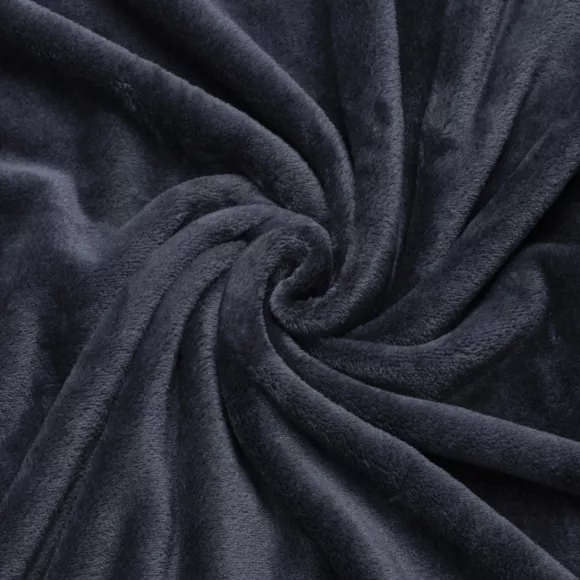 Housse de coussin rectangulaire flanelle (40 x 60 cm) Didou Gris anthracite