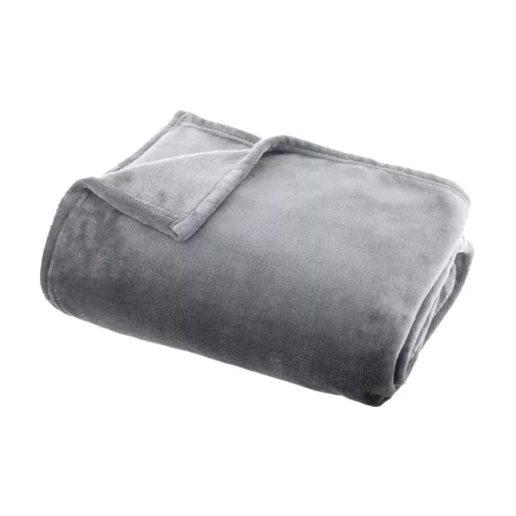 Manta suave en franela (180 x 230 cm) Didou Gris claro