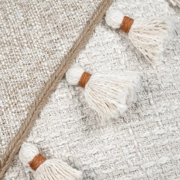 Coussin carré coton (45 x 45 cm) Ziana Beige