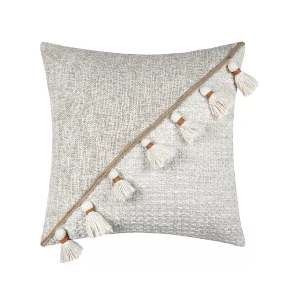 Coussin carré coton (45 x 45 cm) Ziana Beige
