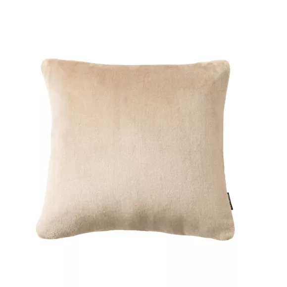 Housse de coussin carrée flanelle (45 x 45 cm) Didou Marron glacé