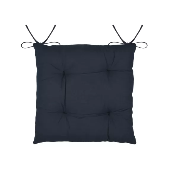 Coussin de chaise carré coton (38 x 38 cm) Maritime Bleu marine