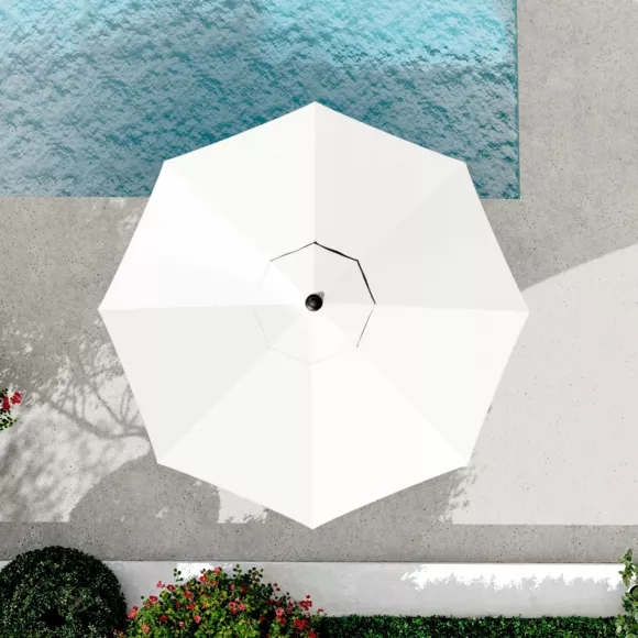 Parasol redondo (D3,5 m) Yucatan - Aluminio y Blanco