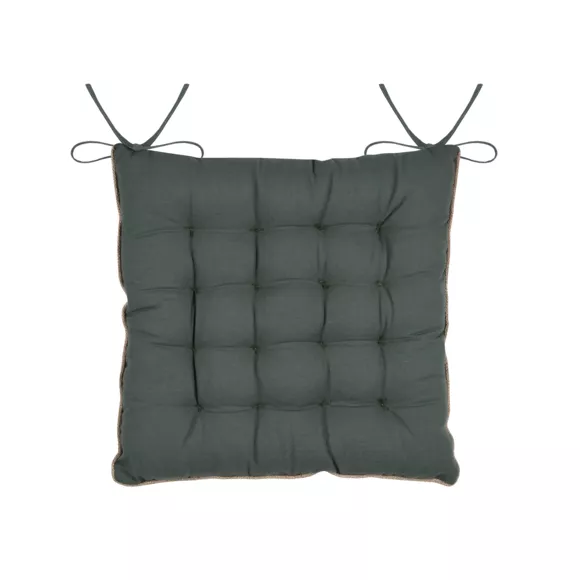 Coussin de chaise carré coton (38 x 38 cm) Botanys Ecru