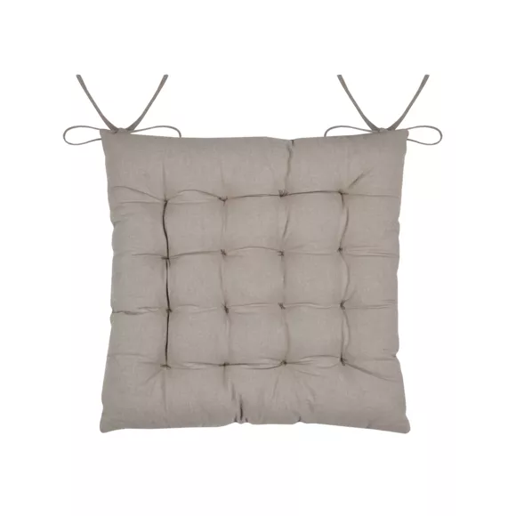 Coussin de chaise carré coton (38 x 38 cm) Hemera Ecru