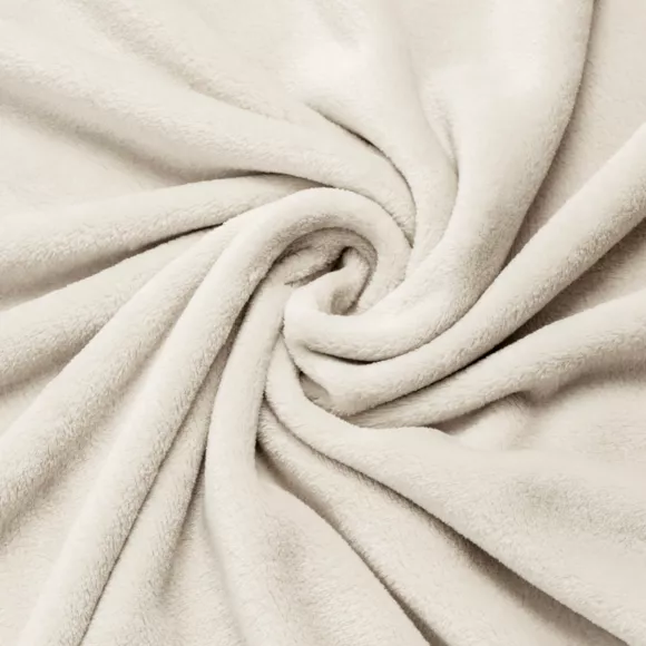Housse de coussin rectangulaire flanelle (40 x 60 cm) Didou Beige grège