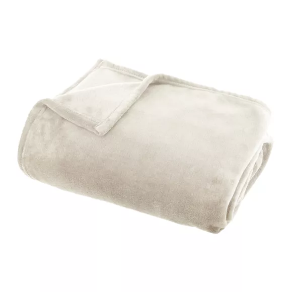 Kuscheldecke aus Flanell (220 x 240 cm) Didou Beige 