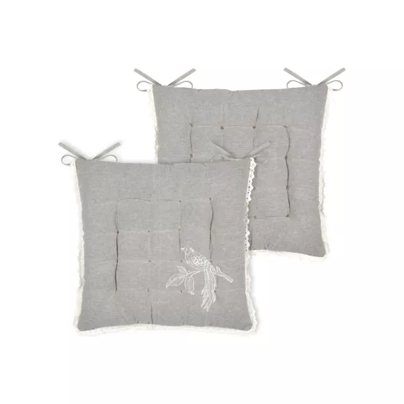 Coussin de chaise carré coton (38 x 38 cm) Clarine Beige