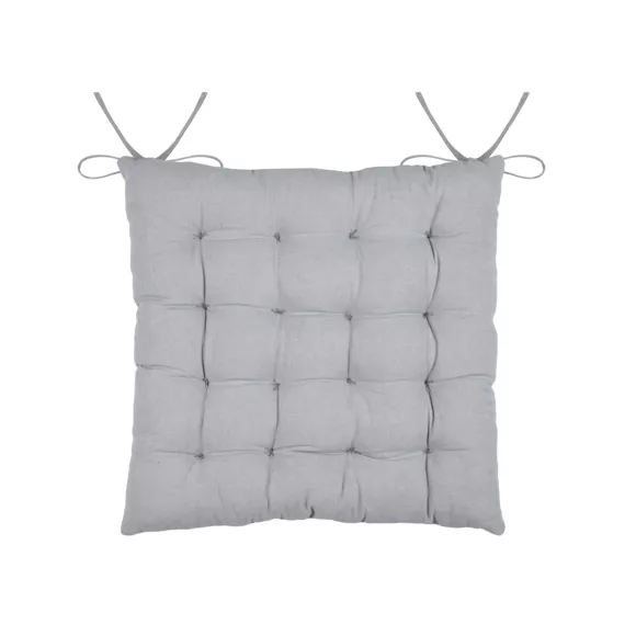 Coussin de chaise carré velours (38 x 38 cm) Chamonix Gris