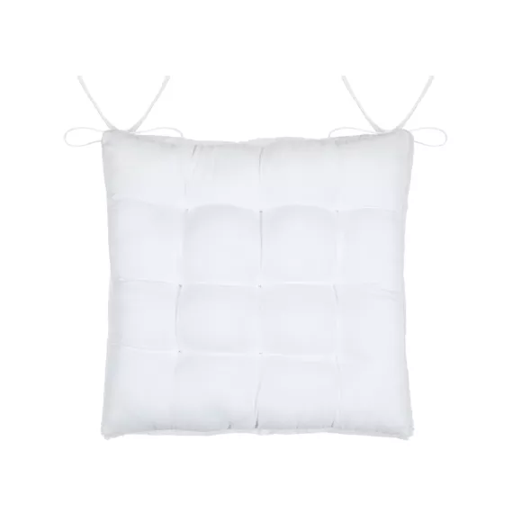 Coussin de chaise carré fausse fourrure (40 x 40 cm) Asgard Blanc
